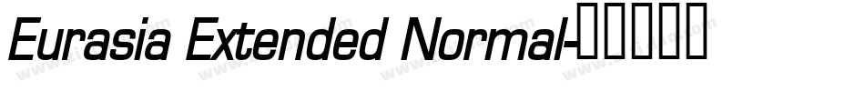 Eurasia Extended Normal字体转换